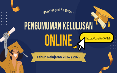 SMPN 33 Buton Kembali Gelar Pengumuman Kelulusan Online Hari Ini Pukul 11.00 WITA